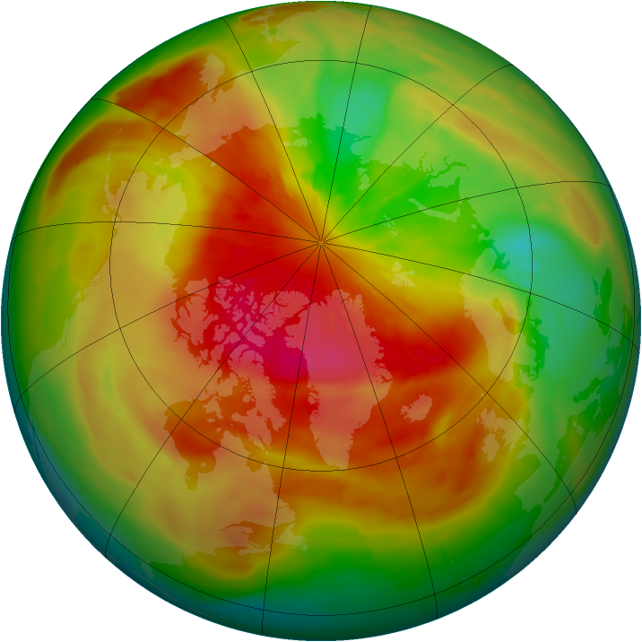 Arctic ozone map for 21 March 2014